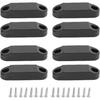 Tissting 4 Pairs Magnetic Luggage Door Buckle and Holder Kit,RV Magnetic Baggage Door Catch with Installation Screws,for RV,Trailer(Black)