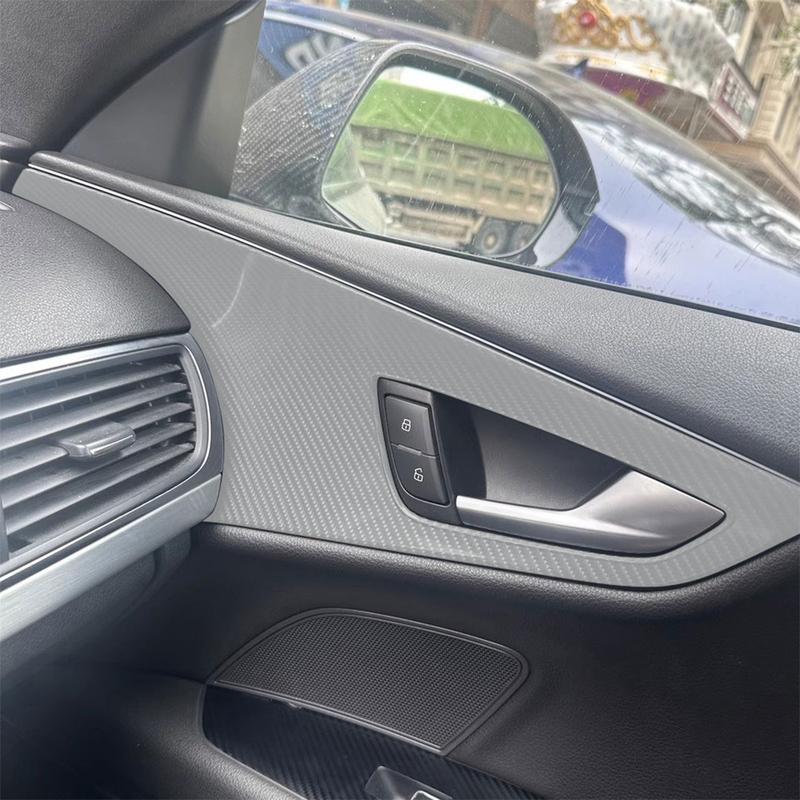 

4D Carbon Fiber Matte Silver Car Vinyl Wrap Film Waterproof Modified Decal Motorcycle Auto Body Decoration Film Air Bubble Free 0.5mx1.52m