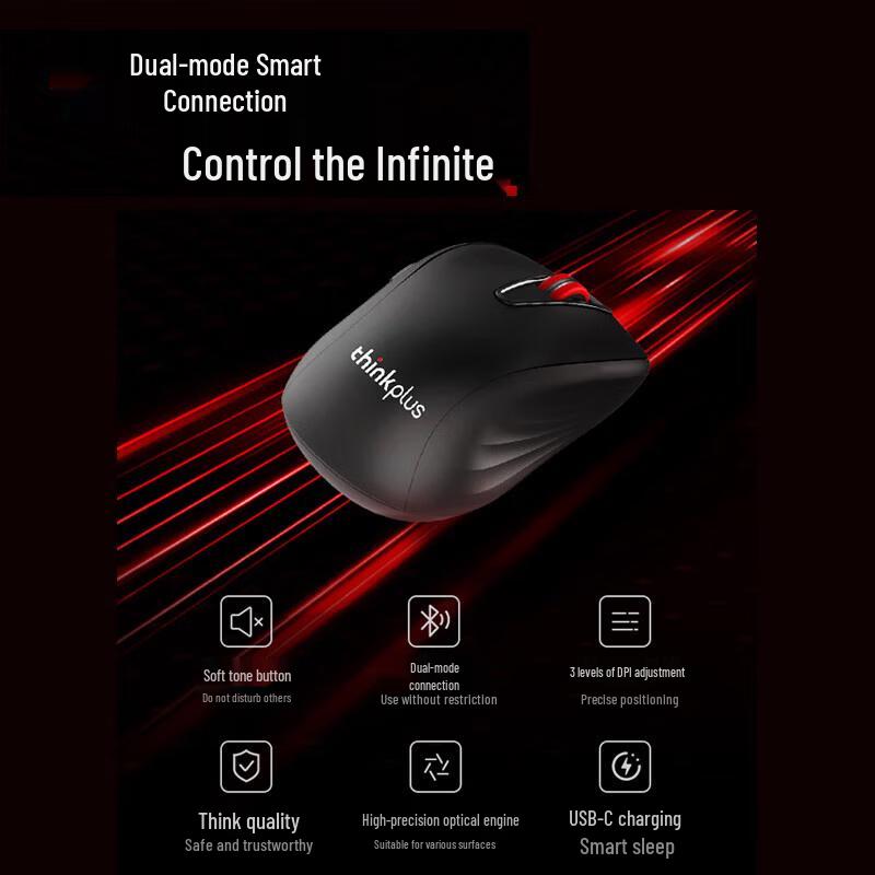 

Lenovo WL200X Wireless 2.4G & Bluetooth Dual-Mode Mouse (2-Pack)