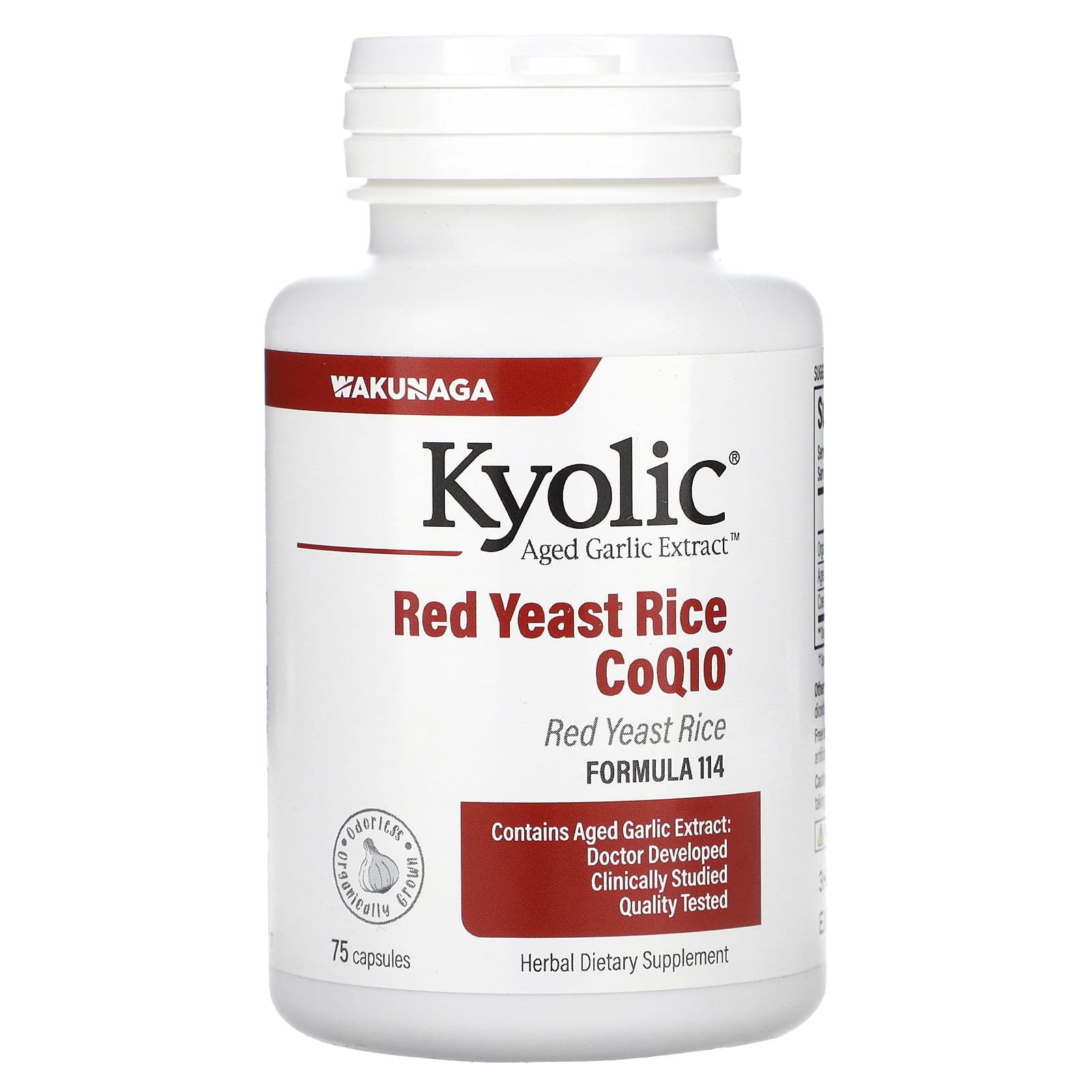 

Aged Garlic Extract™, Red Yeast Plus Coq10, Formula 114, 75 Capsules