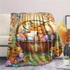 1Pc Easter Pokemon Print Flannel Blanket, High quality Comfortable for All Seasons, Home Decor, Warmth and Comfort, Perfect for Christmas Gifts
