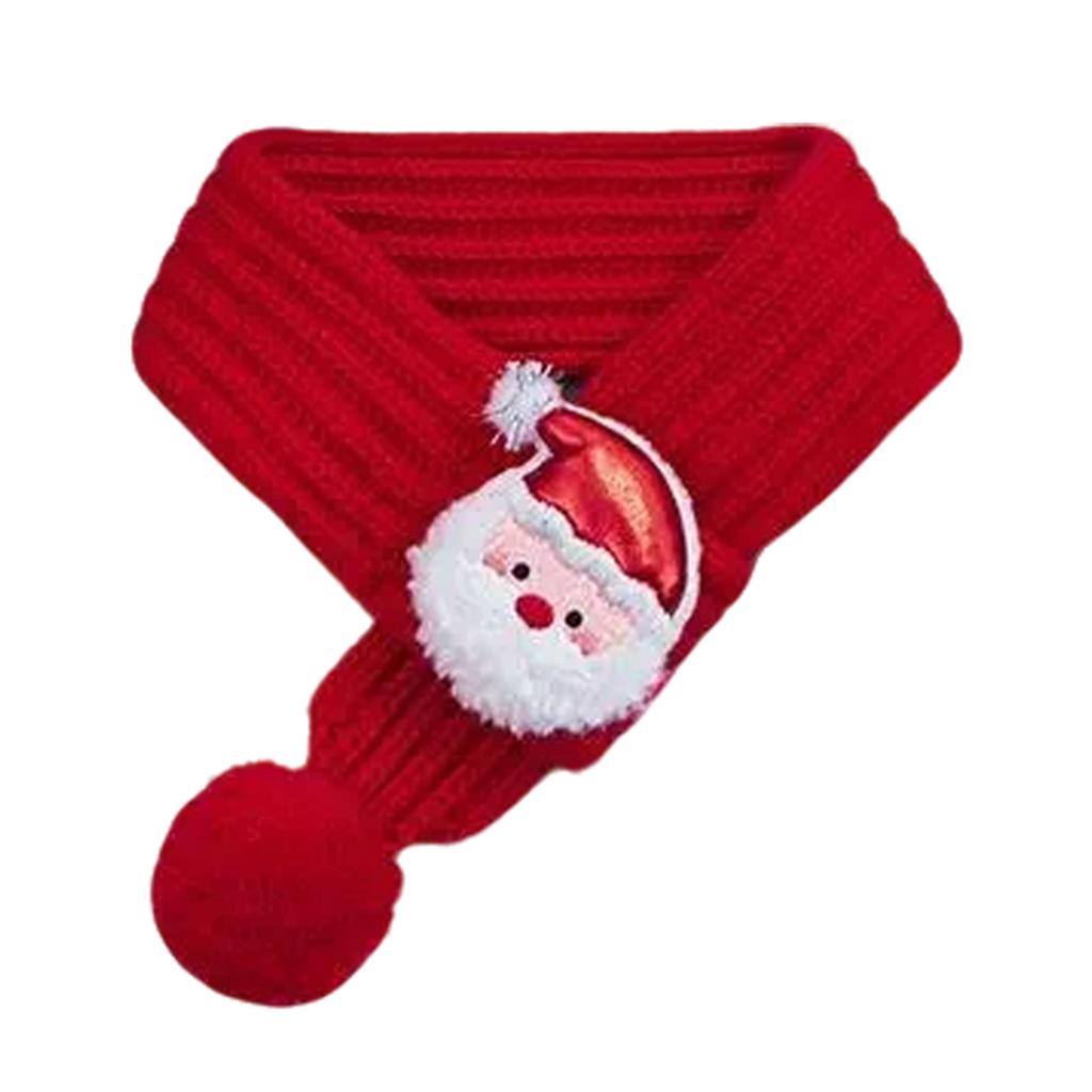 Dog Knitted Scarf Christmas Puppy Accessories Red Green Knitting Festival Thing Neck Warmer Bandana Scarves For Small Dog Collar