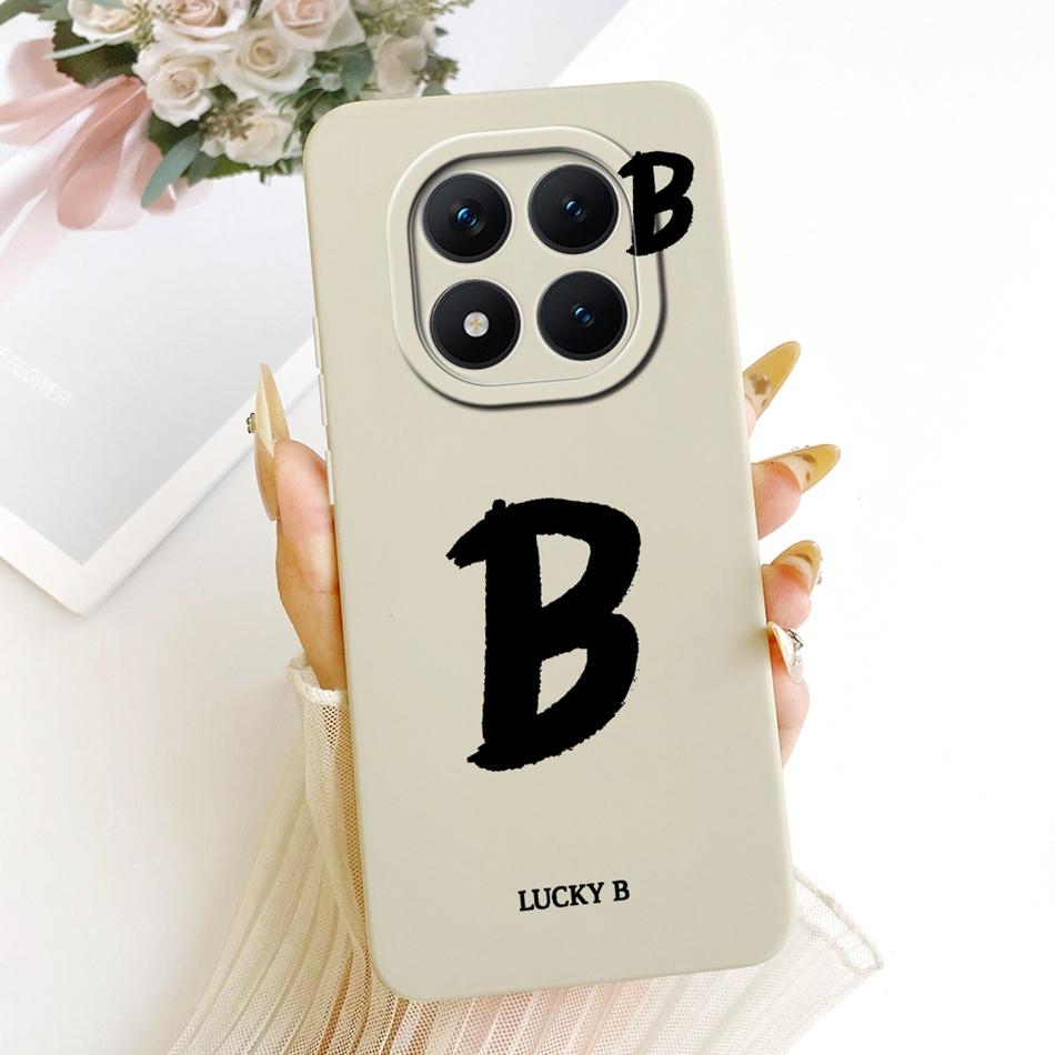 For Xiaomi Redmi Note 15 Pro+ 15Pro 5G Lucky Initial Letter Phone Case For Redmi Note 15 Pro Plus 5G Soft Silicone Case Bumper