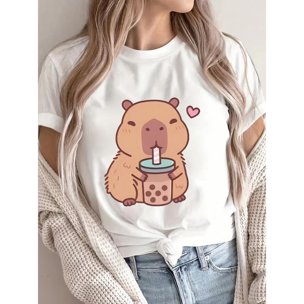 Women's Cute Dolphin Boba T-shirt