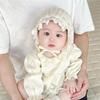 Breathable Cotton Ear Protection Fetal Cap Ruffle Flower Ruffle Hat  Bonnet 2-24Month Infant
