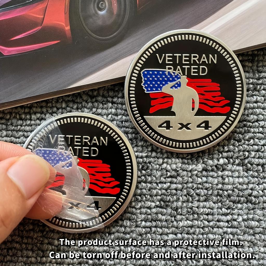 Metall-Autologo - Abzeichen, Perfekt für patriotische Personen, Autos, SUVs, Motorräder, Dekorative Autoaufkleber zur Modifikation, Exterieur-Zusätze,
