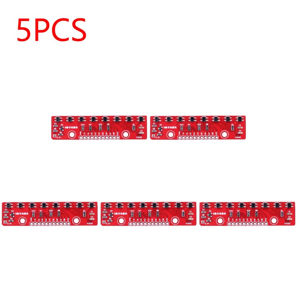 10-1PCS 3.3V-5V Line Follower Infrared Detection Sensor 8 Channel 8Bit Detector Hunt Board PCB Infrared Detection Module Board