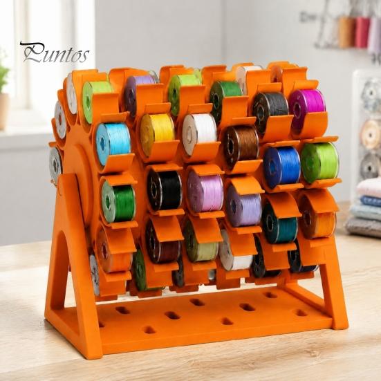 Plastic Thread Stand 60-Spool Sewing Organizer Rack, 360 Degree Swivel Space Saving Professional Tailoring Tools Stand, Tabletop Storage Holder