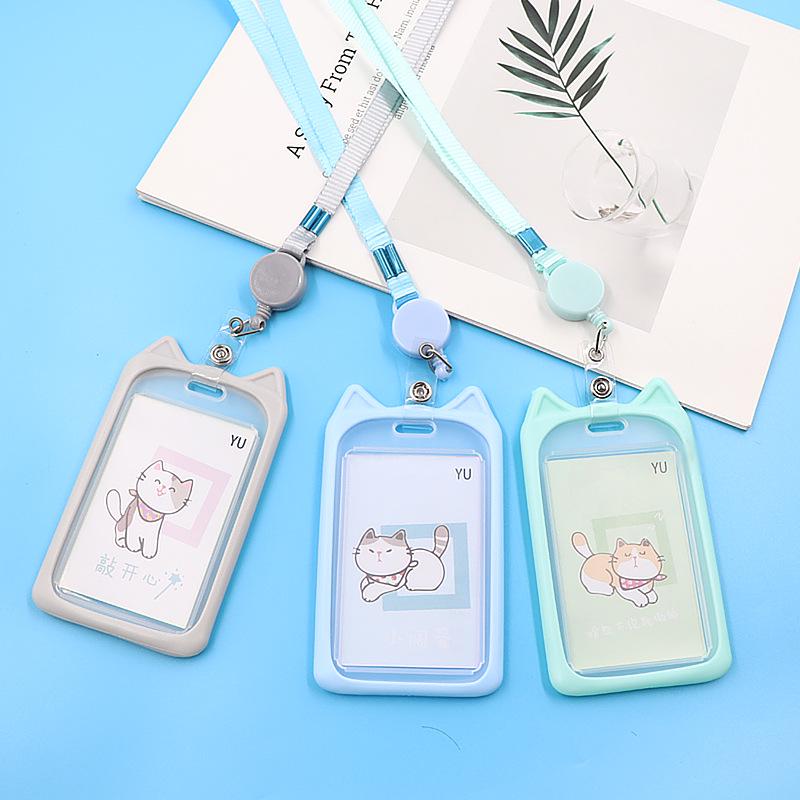 Creative Kitten Campus Retractable Lanyard ID & Access Card Holder