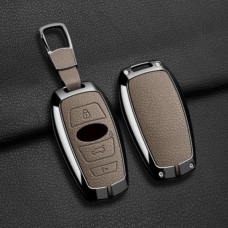 Zinc Alloy Leather Car Key Case For Subaru Brz Forester Legacy Outback Wrx Sti Impreza Xv Crosstrek Key Fob Car Accessories