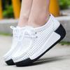 Scarpe Casual da Donna Estive con Lacci, Suola Spessa, Piattaforma Intrecciata - Comode, Design Traforato