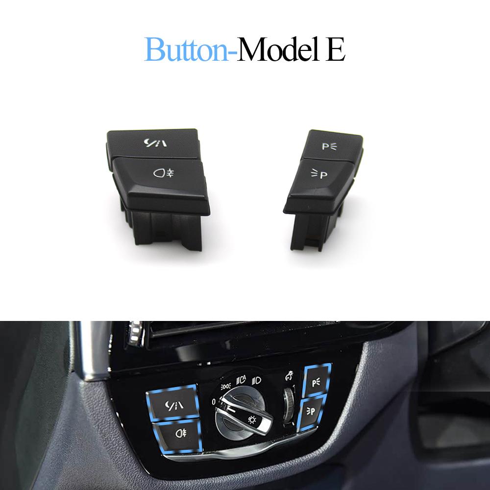 Car Front Dashboard Headlight Switch Rotary Knob Button Head Lamp Cover Panel For BMW 5 Series 6GT M5 G30 G31 G38 G32 F90