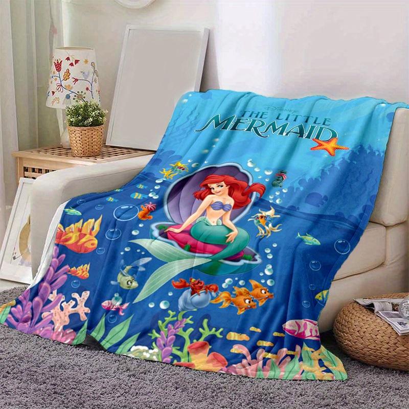 

The Little Mermaid Cartoon Blanket, Short Plush Cute Warm Blanket, Living Room Home Decoration Sofa Four Seasons Travel 80x120cm