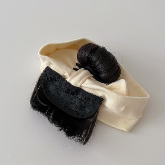 Baby Wig Hair Band Bowknot Decor Easy to Wear Elastic Hair