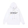 1282 Off-White 2025 Autumn/Winter New LOGO Splash Ink Splash Paint Effect Printed Hoodie Men's and Women's Hoodie