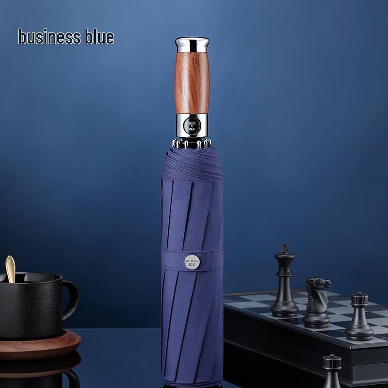 ZUODU Automatic Wooden Handle Umbrella