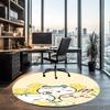 Usagi Printed Round Rug Carpet Chair Rug Area Rug Entryway Doormats,for Office Chair Living Room Bedroom Kitchen Room.