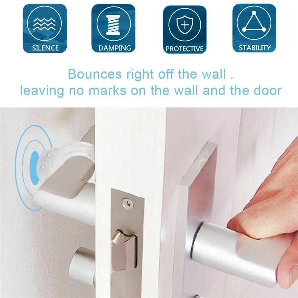 Stop Floor Door Stops Buffer No Drill Door Stopper Home Improvement Furniture Wall Safety Hardware Transparent Supplies Silicone