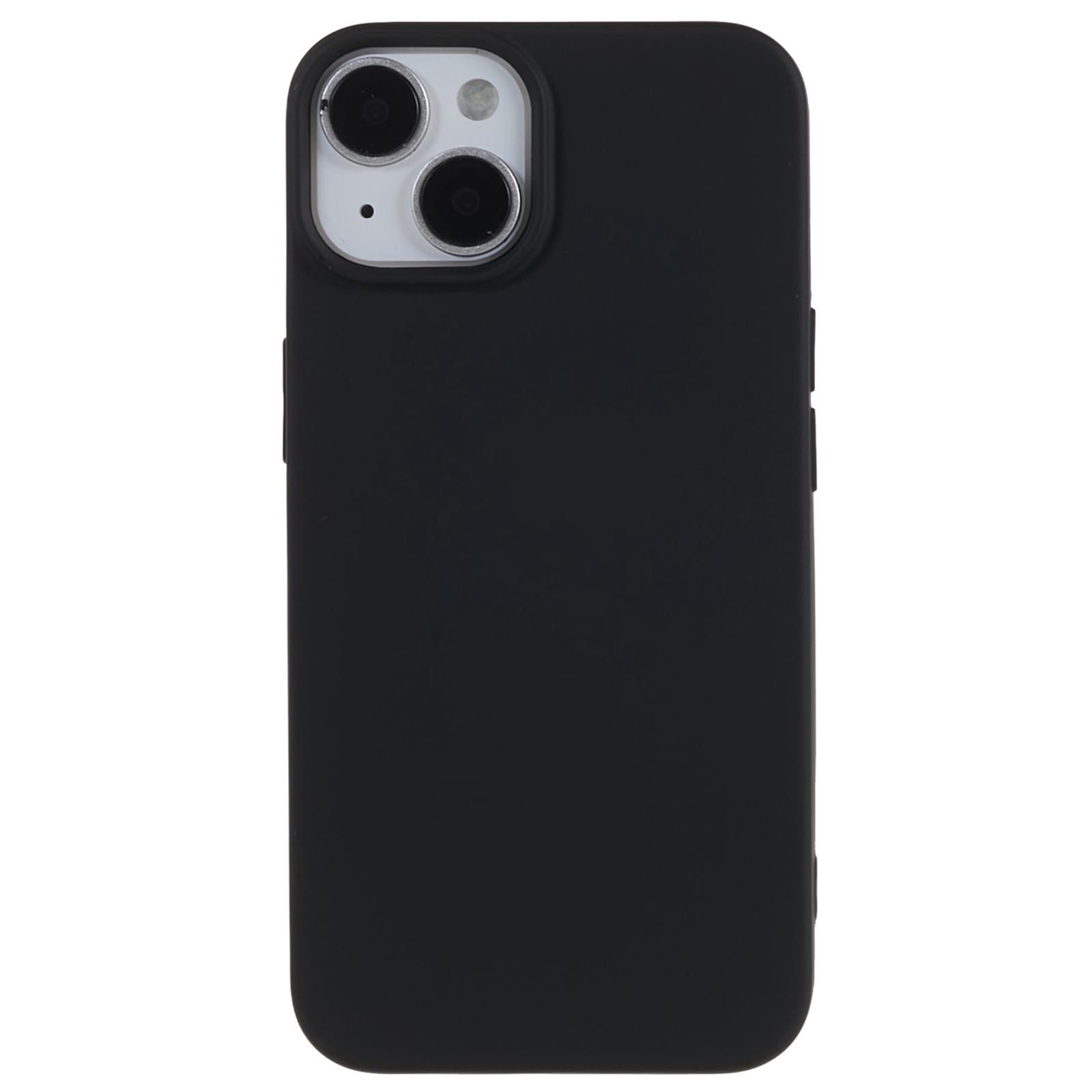 

2.0mm Thickness Well-protected TPU Case for iPhone 14,Solid Color Drop-resistant Phone Cover Black