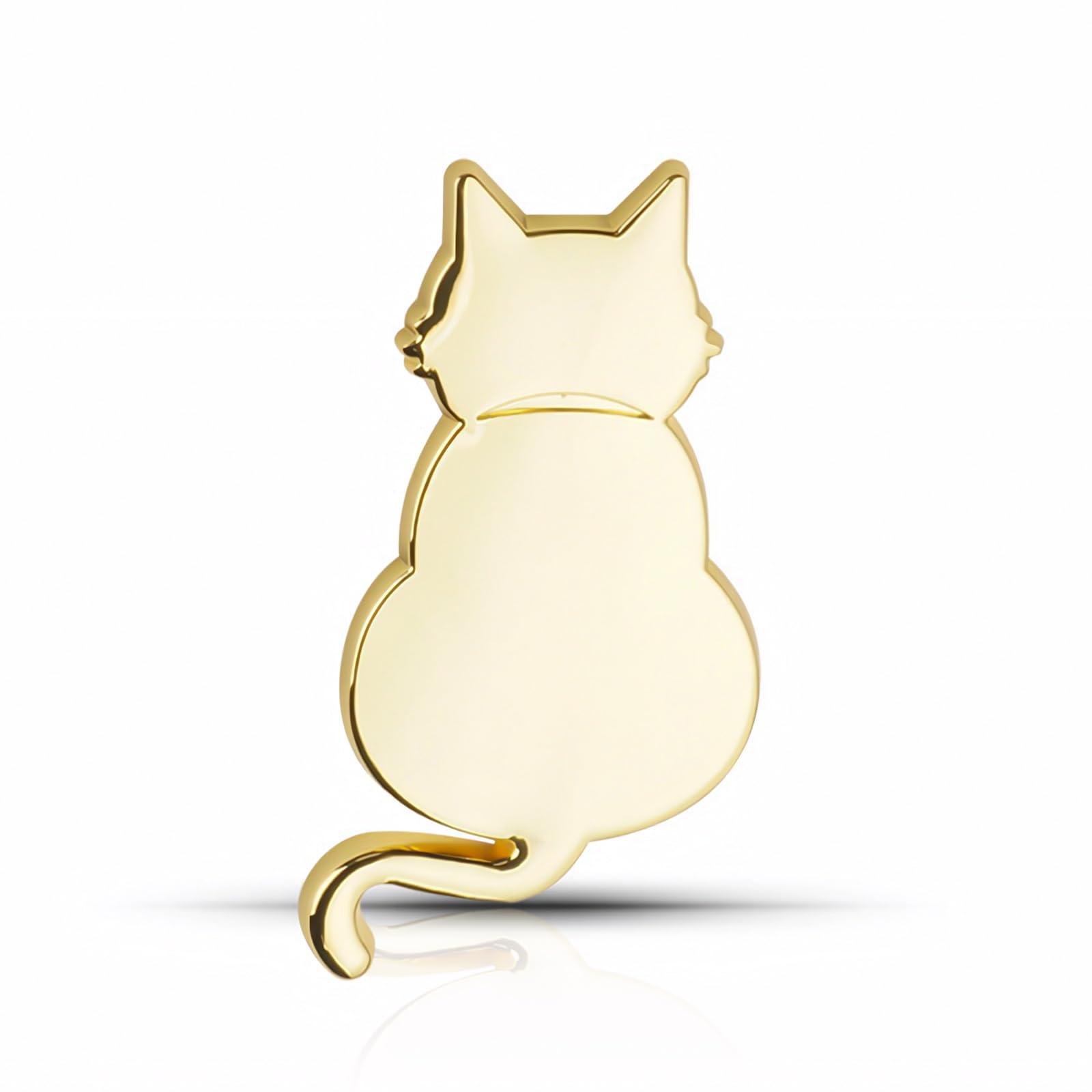 

BLOOPIC Car Emblem Cat Sticker Emblem Charm 3D Metal Cat Cute Funny Waterproof Car золотой