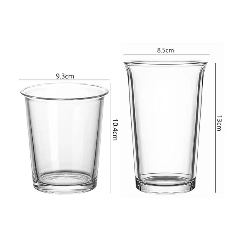 360ml/365ml Korean Style Coffee Cup Transparent Drinking Glasses Mug Simple Drink Set Juice Milk Tea Mugs Iced Latte Mocha Cups