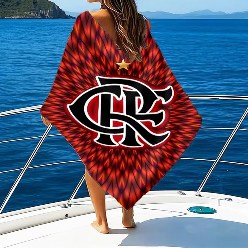 Beach Towel with Clube de Regatas do Flamengo Pattern - soft,absorbent,machine washable Lightweight&Modern,swimming,Travel Essentials