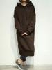 Plus Size Women's Solid Color Long-Sleeve Casual Sweatshirt and Windbreaker Coat
