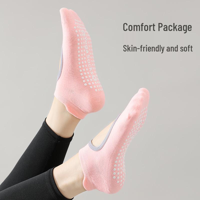 Women's Non-Slip Silicone Yoga Socks - Backless, Breathable, Fitness & Dance 