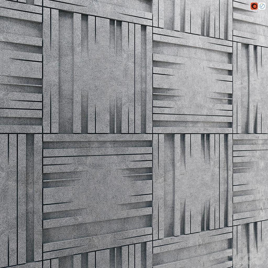 3D stěnový panel Forma na sádrové, sádrové nebo betonové dlaždice pro dekorativní stěnové panely "Brash"