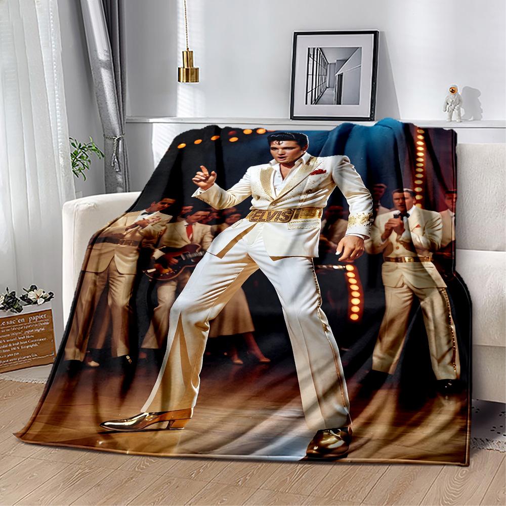 Elvis Presley Performance Blanket Soft Warm Cozy Perfect for Sofa Livingroom Seaside for All Occasions Modern Style Gifts For Family Or Friends