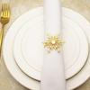Serviette Ring Eco-friendly Anti-Fading Alloy Elegant Snowflake Serviette Holder Ring for Restaurant