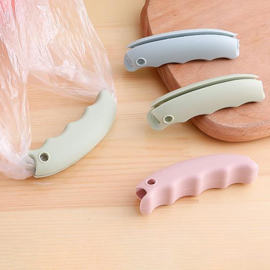 3 st Livsmedelspåse Bärhandtag Ergonomiskt Lättviktigt Mångsidigt Universellt Shopping Sopsäckshållare Silikon