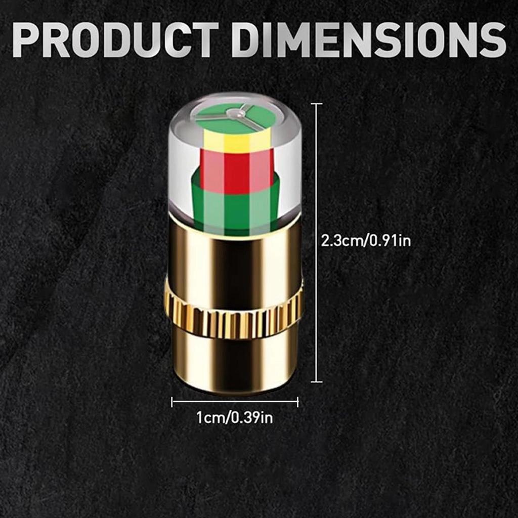 4Pcs/set Cars Tire Air Pressure Monitor Alert Indicator Tire Valve Cap Gauge Car Accessories Car Tyre Pressure Gauge Caps Useful