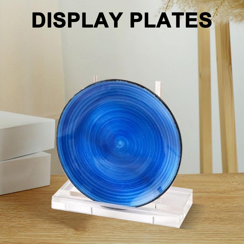 Clear Acrylic Display Stand with Stable Base for Photos Artwork Books and Decorative Items on Desktop or Tabletop