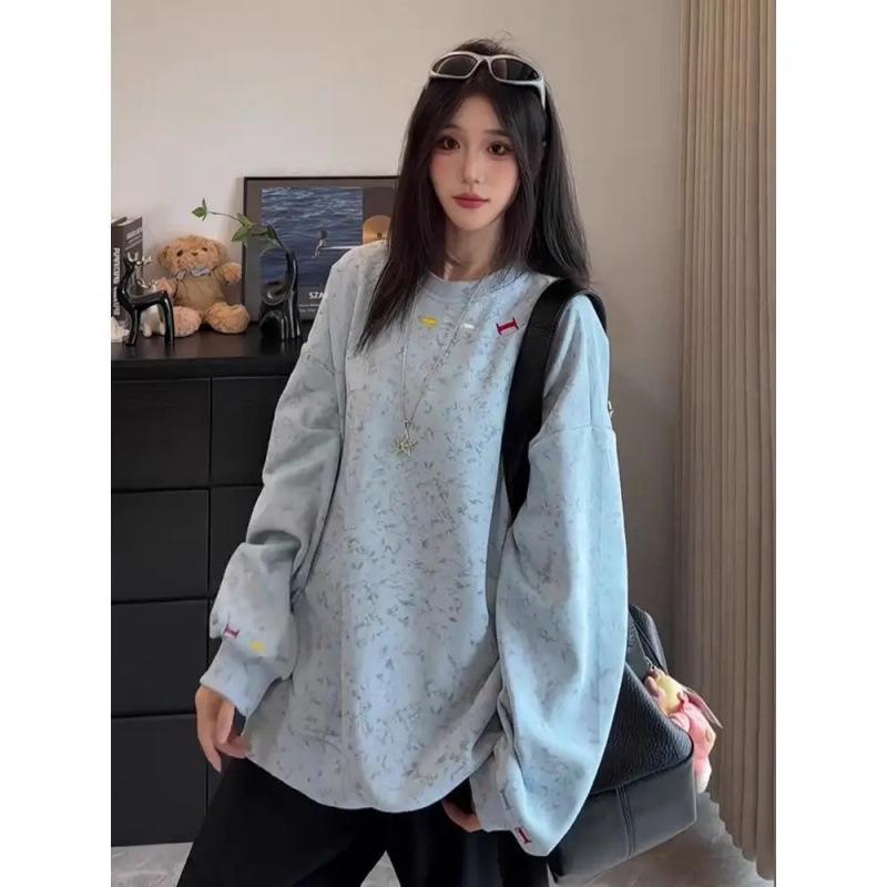 

Men s Trendy Tie-Dye Embroidered Hoodie: Autumn/Winter Heavyweight Casual Fit M