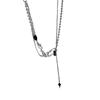Sweet Spicy Girl Zircon Tassel Necklace - Hip Hop Style Clavicle Chain for Women, Summer Luxury Accessory