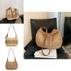 Casual Straw Shoulder Bag With Polyester Lining For Spring Outfits