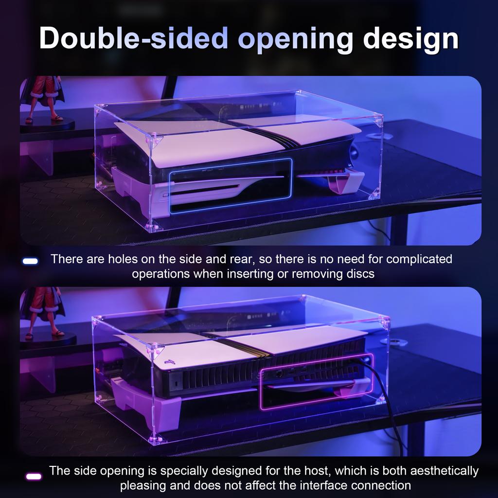 STARTRC GAMES Dla Sony PlayStation 5 Pro/5 Slim (Edycja cyfrowa/płytowa) Osłona Przeciwpyłowa PMMA Przezroczysta Tarcza Ochronna