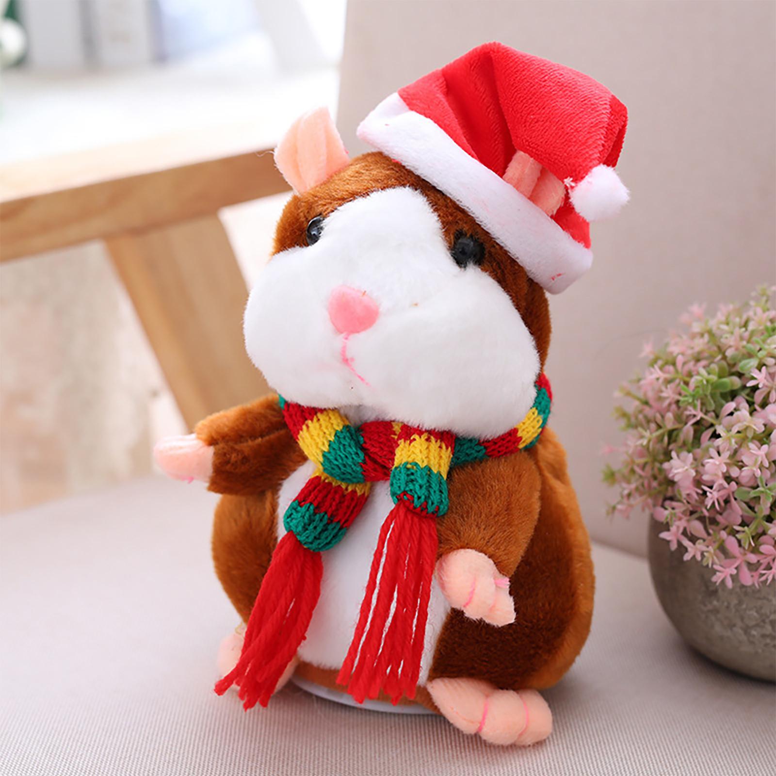 

Interactive Plush Hamster Toy with Motion and Sound Features Soft Stuffed Animal for Kids and Collectors Suitable for Play and Display