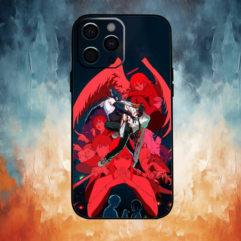 C-Chainsaw Man R-Reze Arc Phone Case For iPhone17,16,15,14,13,12,11 Plus,Pro Max Soft Black Cover iPhone15