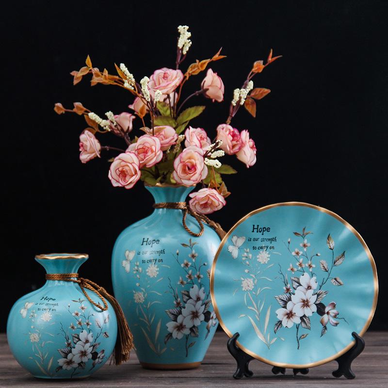 Modern Ceramic Vase Ornament for Living Room or TV Cabinet Display