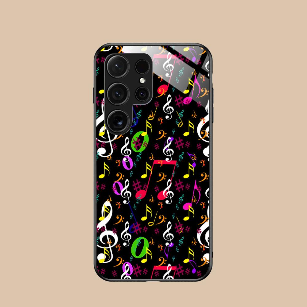 

Musical Note Staff Mobile Phone Case for Samsung Galaxy A56 55 54 53 52 51 36 35 34 23 16 15 5G Glass Colorful Cover Smartphone Galaxy A16