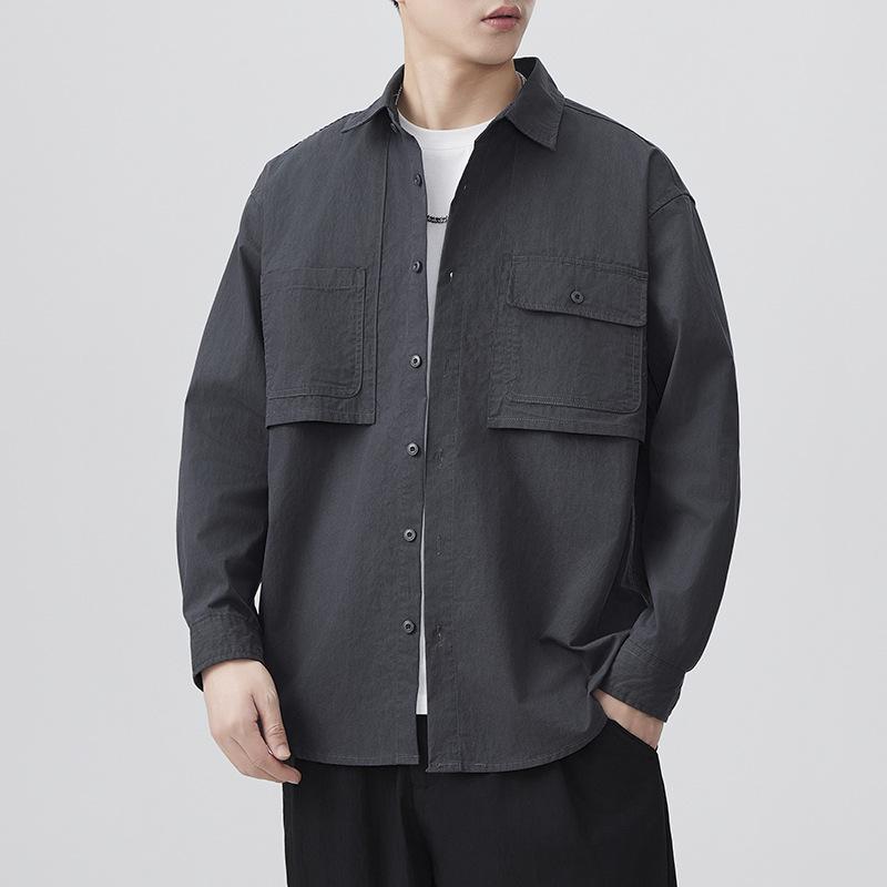 

Новая весенняя японская ретро мужская свободная рубашка в стиле горного аутдора, повседневная американская 4XL