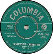 7inch Record JAMIES - Summertime, Summertime / Searching  45DB4885 COLUMBIA 1958 UK Pop Used