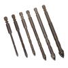 6PCS Eccentric Drill Bits 4 Flute Serrated Twist Bit Set for Concrete Masonry Glass Brick Cement