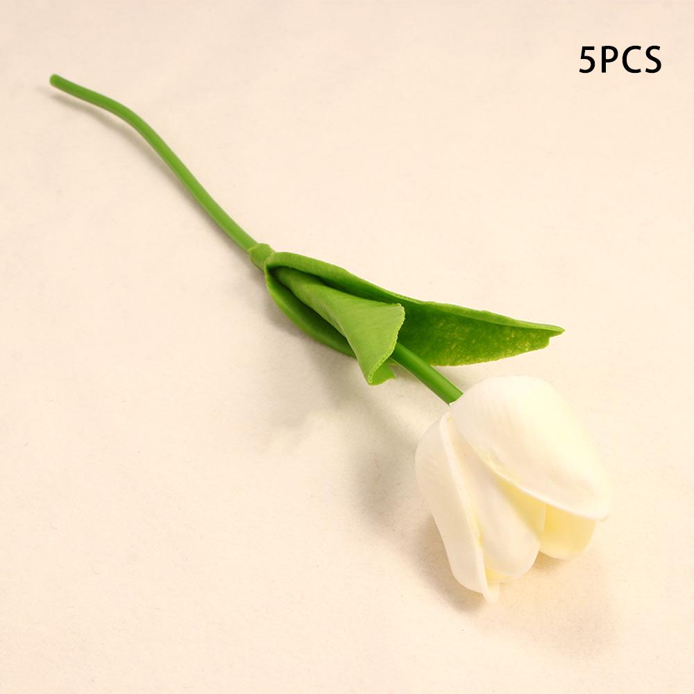 

DIY Real Touch Гирлянда Свадебный букет Свадебная комната Искусственные цветы Тюльпан Искусственное растение Тюльпаны белый