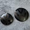 YKPSC1 For VW Volkswagen Jetta MK5 Golf ACC Compatible Gloss Black Front&Rear Logo Covers for VW Golf MK6 / 7 / 7.5 / 8 | Flat Emblem O