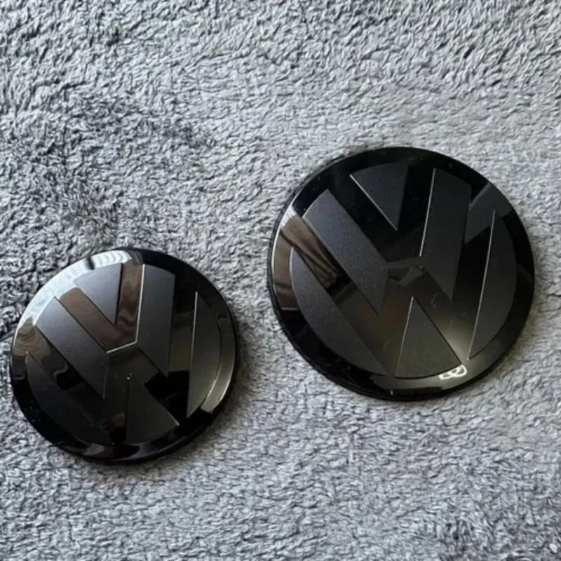 YKPSC1 For VW Volkswagen Jetta MK5 Golf ACC Compatible Gloss Black Front&Rear Logo Covers for VW Golf MK6 / 7 / 7.5 / 8 | Flat Emblem O