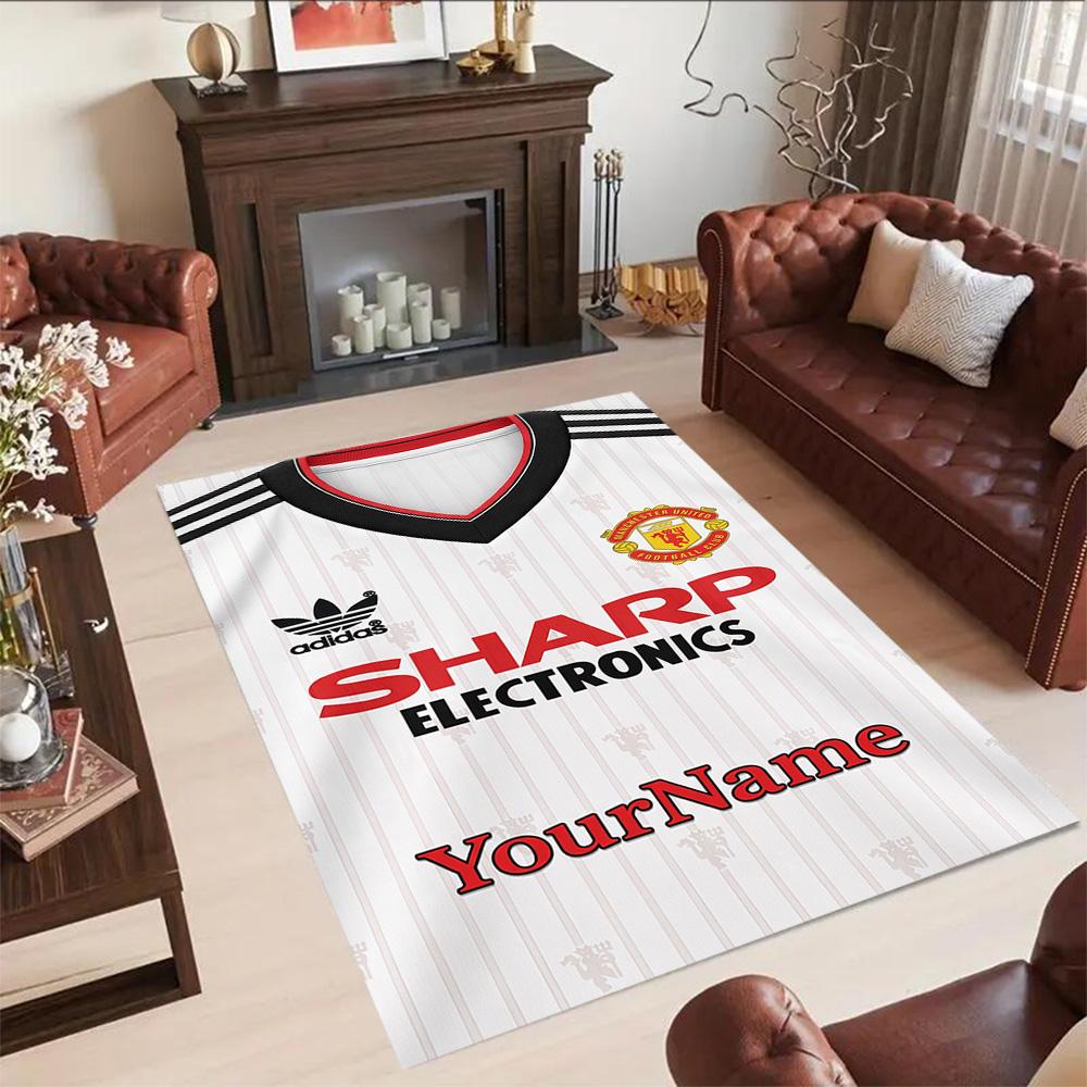 Manchester Customizable Name Floor Rug Office Rug Design for Hallway Decorate room Dining Room Kitchen Anti-slip Rug Office home decor