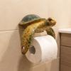 Resin Sea Turtle Toilet Paper Holder Coastal Style Cute Bathroom Tissue Holder Marine Animal Beach Themed Toilet Roll Holder